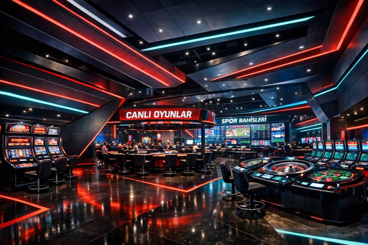 Pinup Casino canlı casino salonu — krupiyeli masalar ve slot ekipmanları görseli
